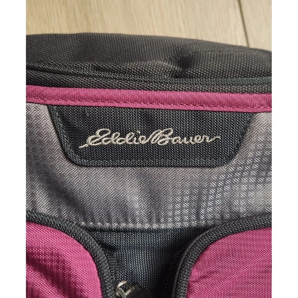 Eddie Bauer Baby Diaper Bag Pink Green Adjustable Strap Multi-Pocket‎ Insulated